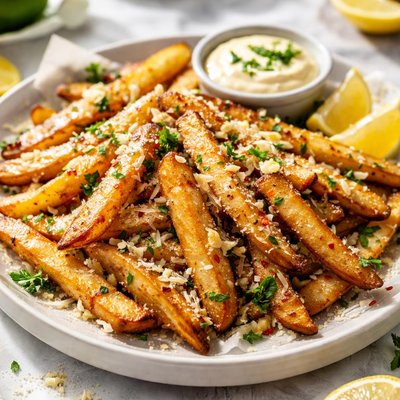 Image of Oven Fries with Garlic and Parmesan Cheese