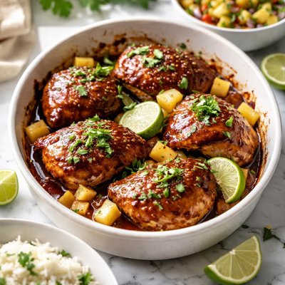 Image of Oven Glazed Caribbean Chicken