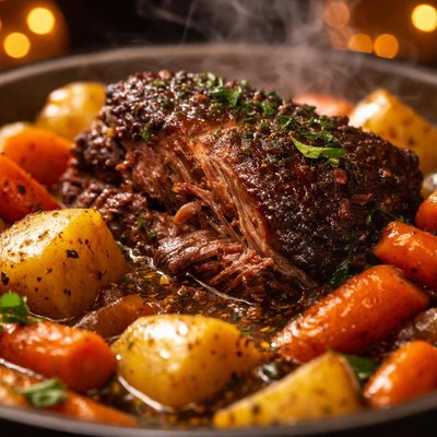 Image of Oven Pot Roast with Carrots and Potatoes