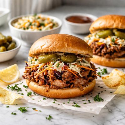 Image of Oven Roasted Pulled Pork Sandwiches