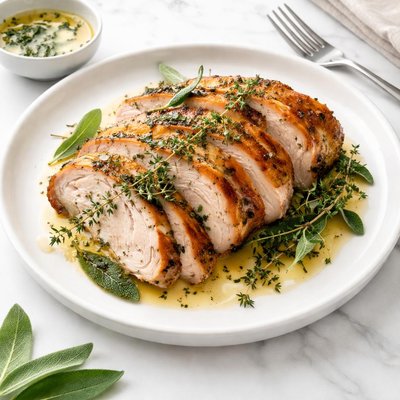 Image of Oven Roasted Turkey with Sage Butter Tyler Florence