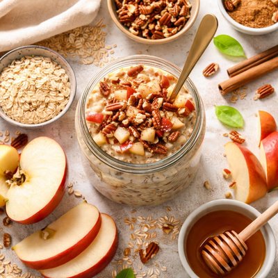 Image of Overnight Apple Cinnamon Oatmeal