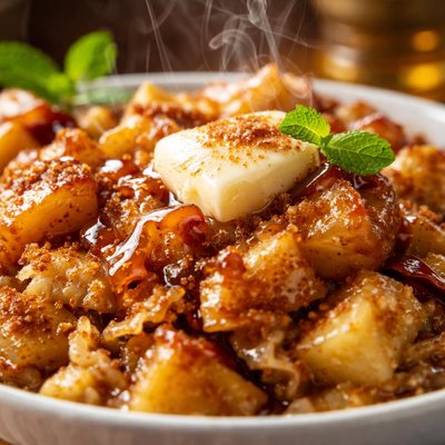 Image of Overnight Caramelized Apple Matzoh Brie