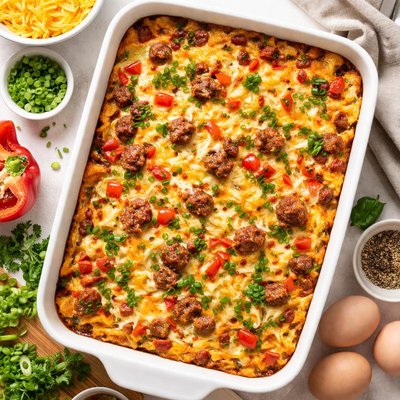 Image of Overnight Egg Sausage Bake