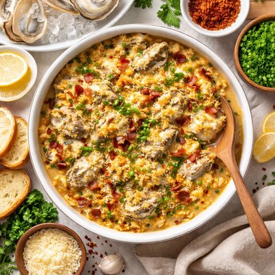 Image of Oyster Casserole Ostiones En Cazuela