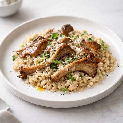Image of Oyster Mushroom and Barley Risotto