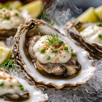 Image of Oysters with Horseradish Cream