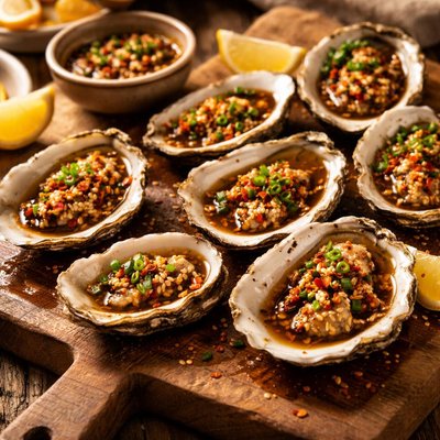 Image of Oysters with Soy and Sesame Dressing