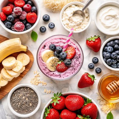 Image of P90x Banana Berry Protein Smoothie