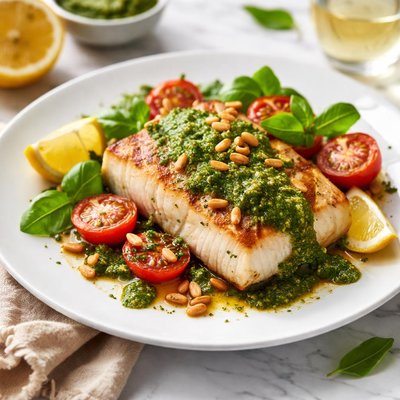 Image of Pacific Pesto Grilled Halibut