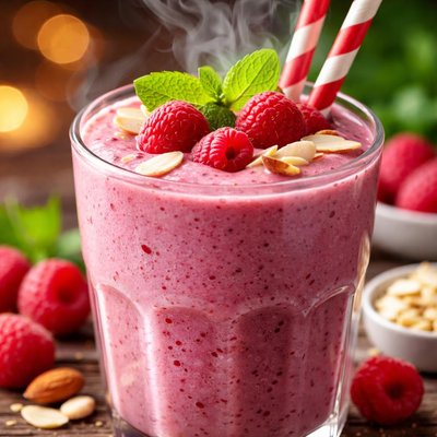 Image of Packs a Punch Raspberry Almond Smoothie