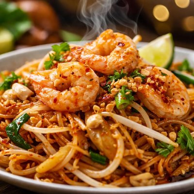Image of Pad Thai Fried Noodles with Shrimp