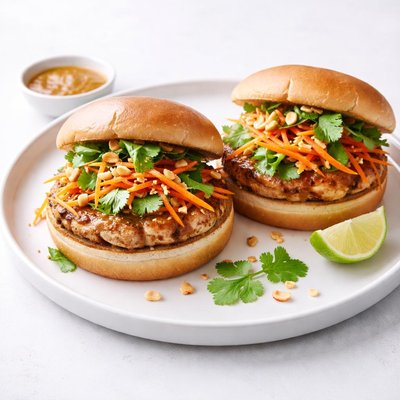 Image of Pad Thai Style Chicken Burgers