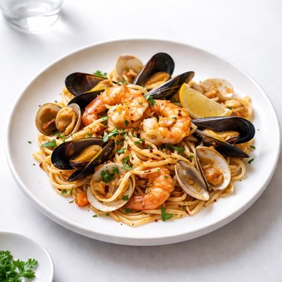 Image of Paella Style Shellfish Pasta