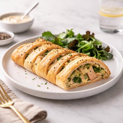 Image of Pampered Chef Chicken and Broccoli Braid