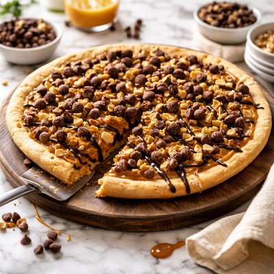 Image of Pampered Chef Style Peanut Buster Dessert Pizza