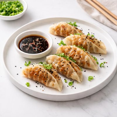 Image of Vegetarian Pan-Fried Dumplings