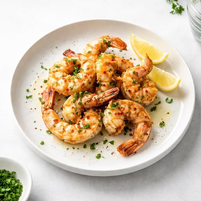 Image of Colas de camarones sin gluten salteadas en sartén