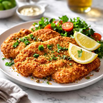 Image of Pan Fried Chicken Schnitzel Style