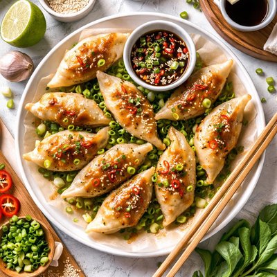 Image of Vegan Pan Fried Dumplings