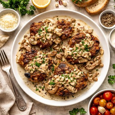 Image of Pan Fried Filets with Mushroom Sauce