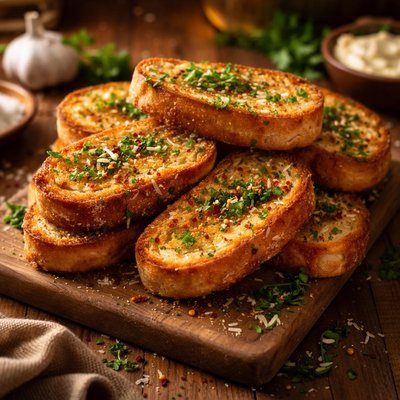 Image of Pan Fried Garlic Bread