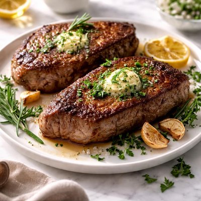 Image of Pan Fried Oven Baked Steaks