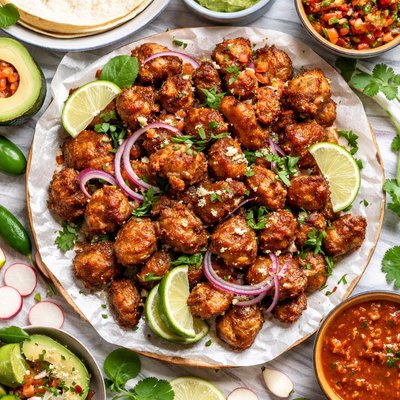 Image of Pan Fried Pork Chicharrones Central American Style