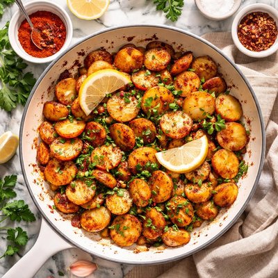 Image of Pan Fried Potatoes with Paprika and Lemon