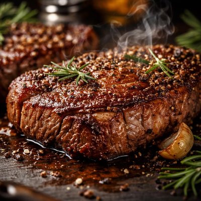 Image of Pan Fried Rib Eye Steaks