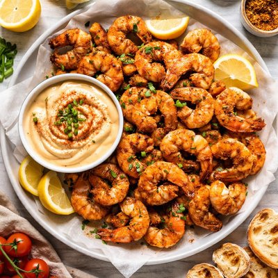 Image of Pan Fried Shrimp with Creole Mayonnaise