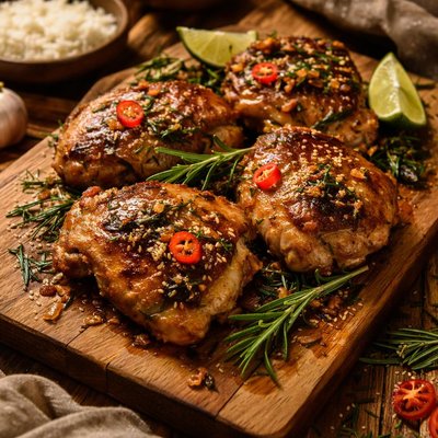 Image of Pan Fried Slightly Asian Rosemary Chicken