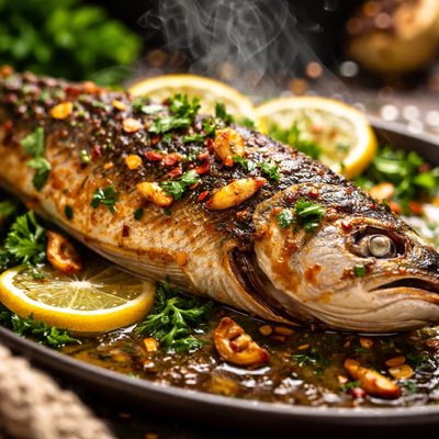 Image of Pan Fry Garlic Butter Branzino