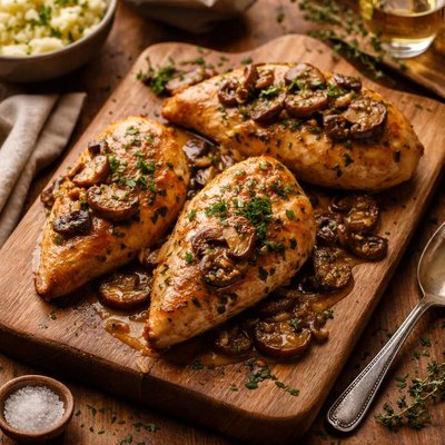 Image of Pan Roasted Chicken Breasts with Marsala