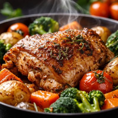 Image of Pan Roasted Chicken with Vegetables