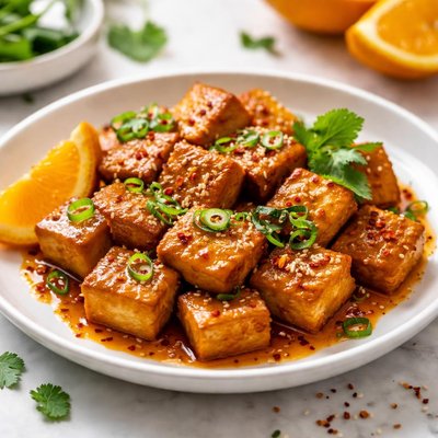 Image of Pan Seared Orange Tofu
