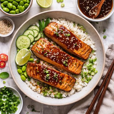 Image of Pan Seared Salmon with Tare Sauce