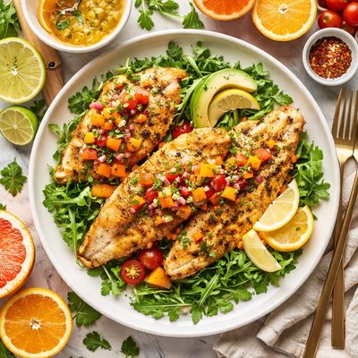 Image of Pan Seared Tilapia with Citrus Vinaigrette