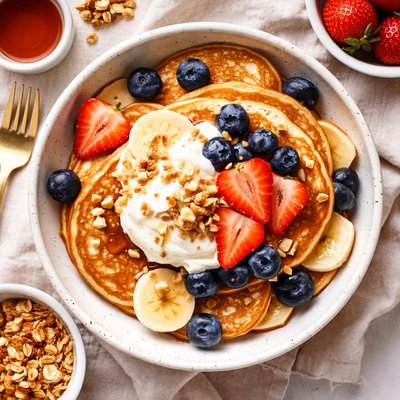 Image of Pancakes in a Bowl