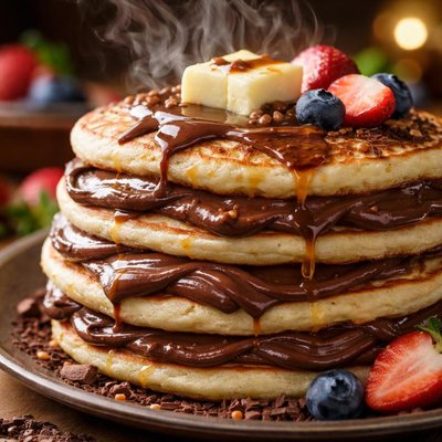 Image of Tortitas Veganas con Crema de Chocolate