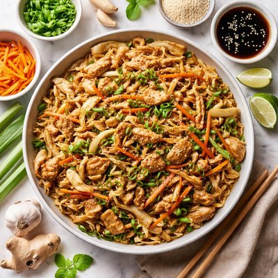 Image of Chow Mein Estilo Panda Express Vegetariano