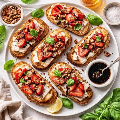 Image of Panera Bread Strawberry and Brie Bruschetta