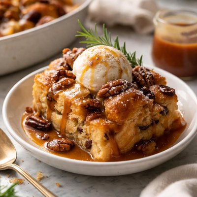 Image of Panettone Bread Pudding W Brandy Caramel Sauce