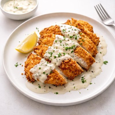Image of Panko Chicken with Creamy Sauce