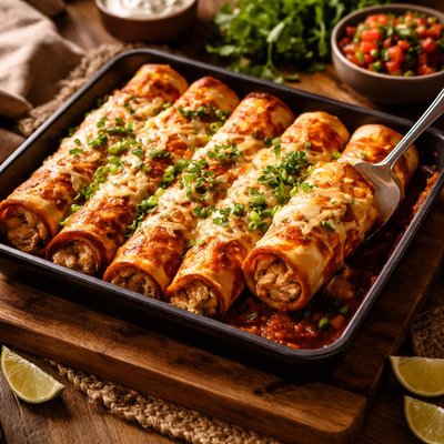 Image of Pantry Raiding Fast and Easy Chicken Enchiladas Oamc