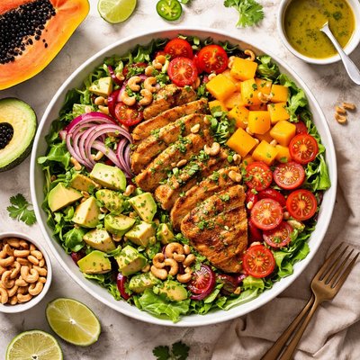 Image of Papaya Avocado Chicken Salad from Barbados
