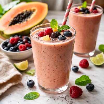 Image of Papaya Berry Smoothie
