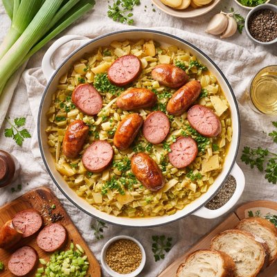 Image of Papet Vaudois Pork Sausage Leek Hotpot