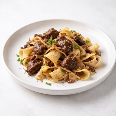 Image of Pappardelle with Chicken Livers Onions