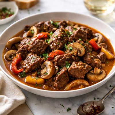 Image of Paprika Beef and Mushrooms